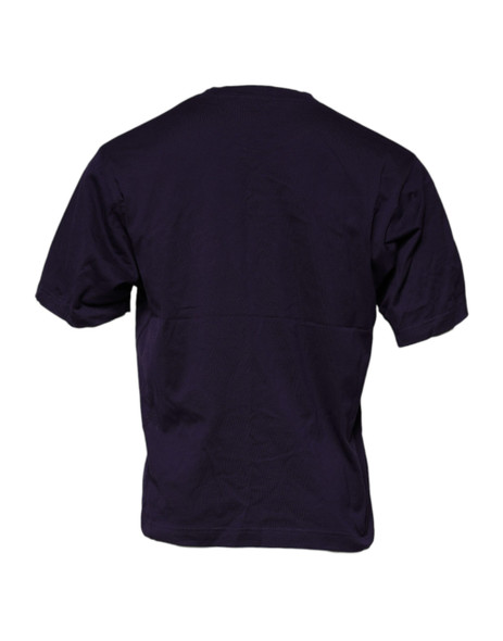 Purple DG Logo Cotton Crew Neck T-shirt Purple DG Logo Cotton Crew Neck T-shirt