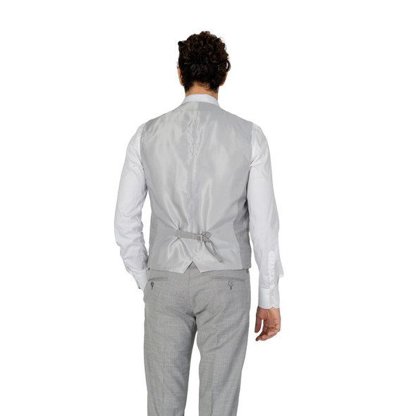 Gray Polyester Waistcoat Gray Polyester Waistcoat