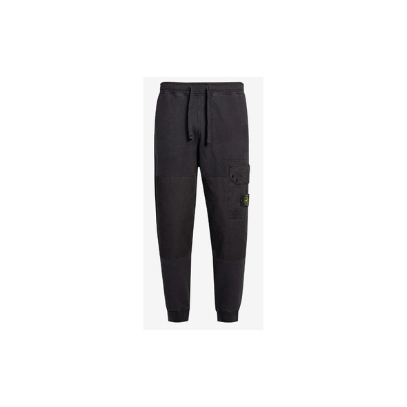 Stone Island Black Cotton Men's Track Pant Stone Island Black Cotton Men's Track Pant