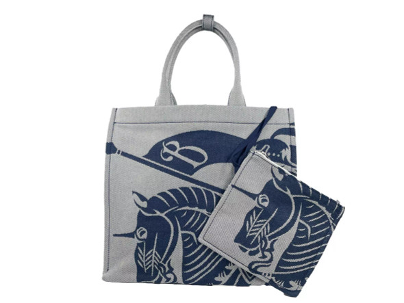 Navy EKD Canvas Tote Bag With Coin Pouch Navy EKD Canvas Tote Bag With Coin Pouch