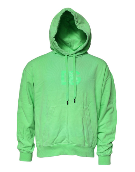 Dolce & Gabbana Green Logo Hooded Pullover Sweatshirt Sweater TSH878510 Dolce & Gabbana Green Logo Hooded Pullover Sweatshirt Sweater TSH878510
