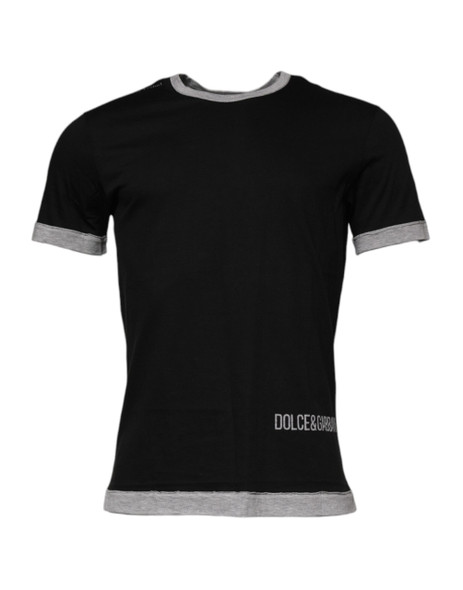 Black Logo Cotton Crew Neck Men Tee T-shirt Black Logo Cotton Crew Neck Men Tee T-shirt
