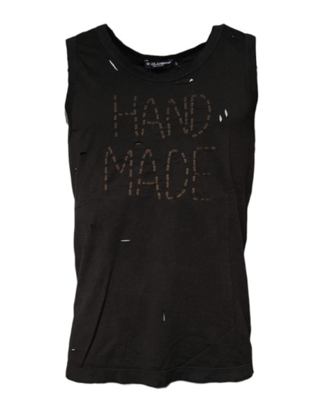 Black Sleeveless Round Neck Tank T-shirt Black Sleeveless Round Neck Tank T-shirt