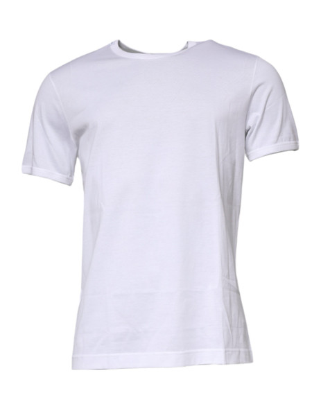 White Cotton Crew Neck Short Sleeves T-shirt TSH90054 White Cotton Crew Neck Short Sleeves T-shirt TSH90054