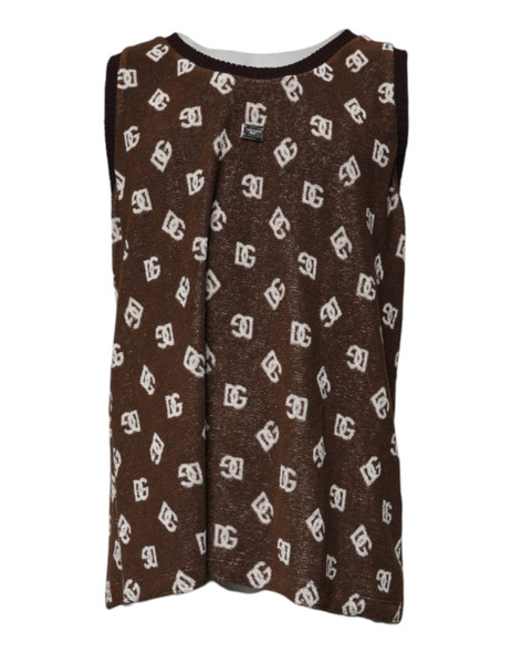 Brown Logo Monogram Cotton Crew Neck T-shirt Brown Logo Monogram Cotton Crew Neck T-shirt
