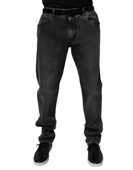 Dolce & Gabbana Black Cotton Stretch Skinny Men Denim Jeans PAN75292 Dolce & Gabbana Black Cotton Stretch Skinny Men Denim Jeans PAN75292
