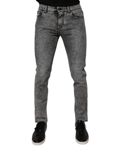 Dark Gray Washed Cotton Slim Fit Denim Jeans PAN75586 Dark Gray Washed Cotton Slim Fit Denim Jeans PAN75586