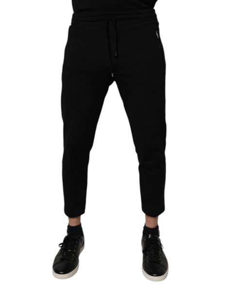 Dolce & Gabbana Black Cotton Jogger Jogging Pants Dolce & Gabbana Black Cotton Jogger Jogging Pants