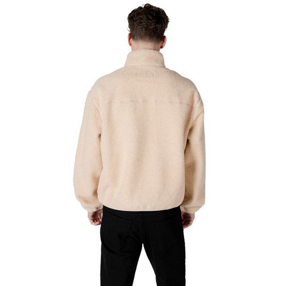 Calvin Klein Jeans Cream Recycled Polyester Jackets & Coat Calvin Klein Jeans Cream Recycled Polyester Jackets & Coat