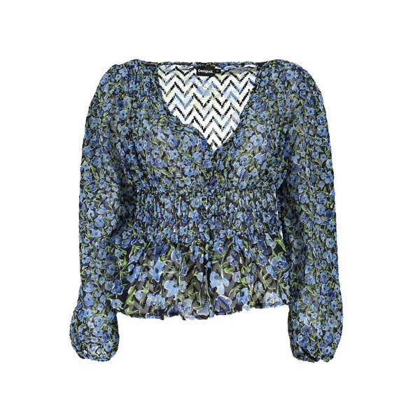Desigual Blue Polyester Sweater DE1010PA Desigual Blue Polyester Sweater DE1010PA