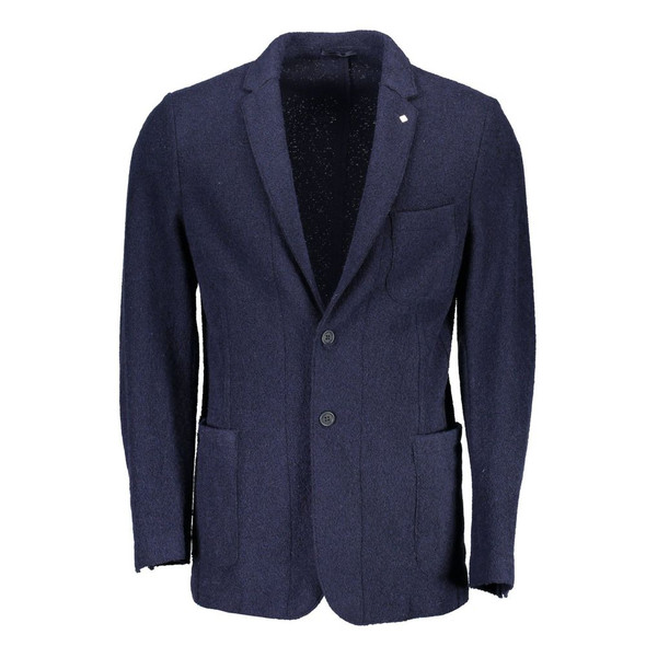 Gant Blue Wool Blazer Jacket Gant Blue Wool Blazer Jacket