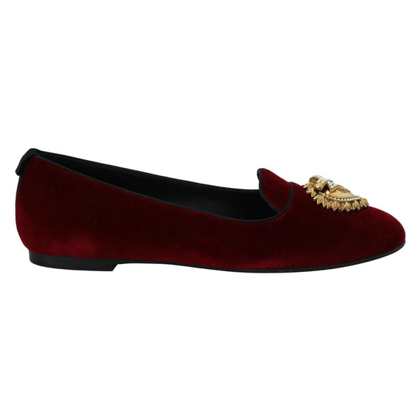 Burgundy Cotton Flat Shoe Burgundy Cotton Flat Shoe