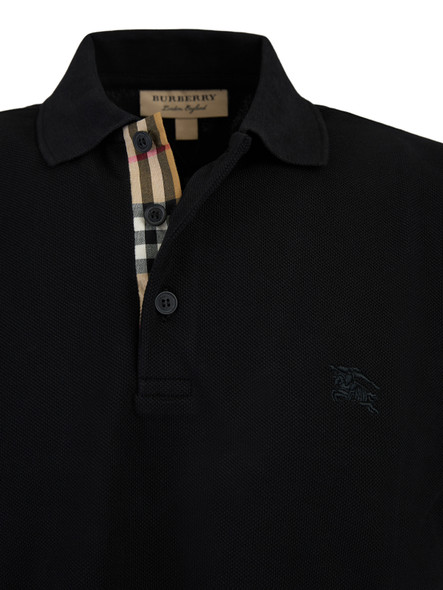 Black Cotton Collared Polo Shirt Black Cotton Collared Polo Shirt