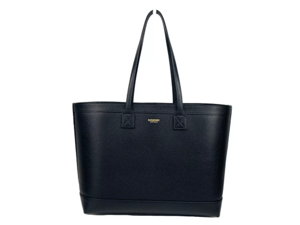 Burberry Medium Grainy Leather Black Tote Bag Purse Burberry Medium Grainy Leather Black Tote Bag Purse
