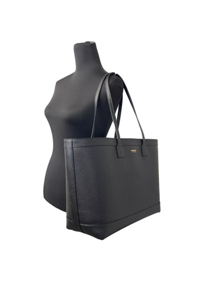 Medium Grainy Leather Black Tote Bag Purse Medium Grainy Leather Black Tote Bag Purse