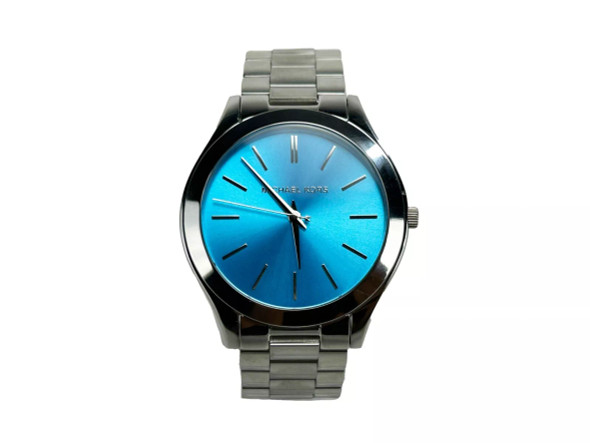Slim Runway Stainless Steel Watch Blue Silver MK3292 Slim Runway Stainless Steel Watch Blue Silver MK3292