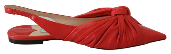 Chic Red Pointed Toe Leather Flats Chic Red Pointed Toe Leather Flats