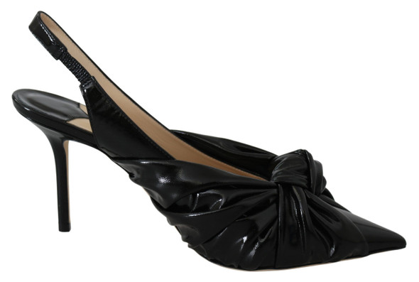 Elegant Black Leather Pointed Toe Pumps Elegant Black Leather Pointed Toe Pumps