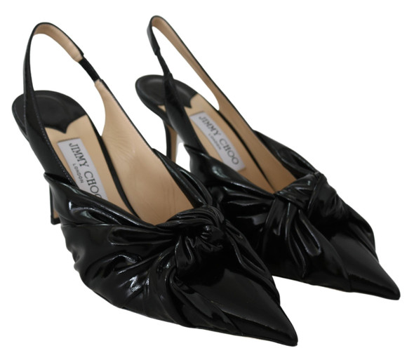 Elegant Black Leather Pointed Toe Pumps Elegant Black Leather Pointed Toe Pumps