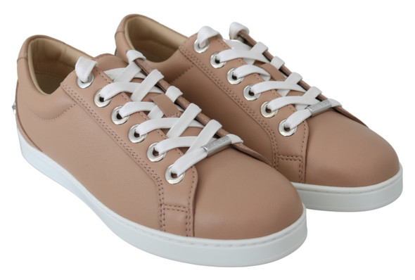 Powder Pink Nappa Leather Sneakers Powder Pink Nappa Leather Sneakers