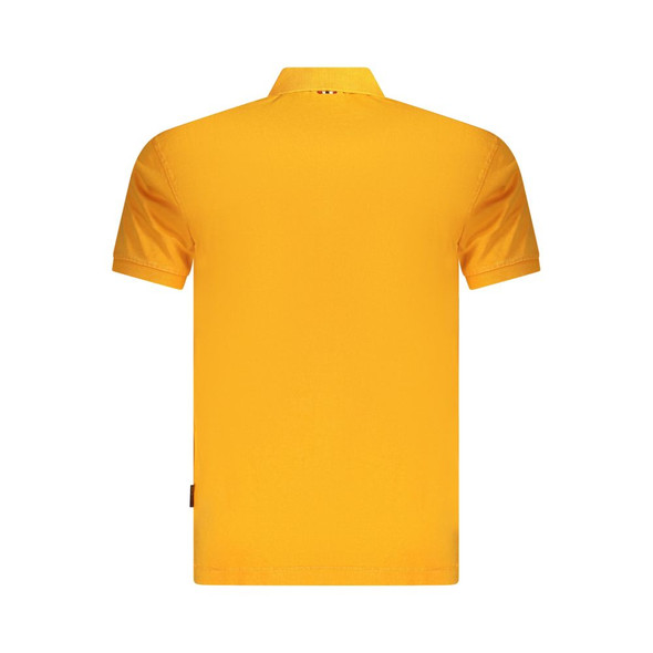 Napapijri Orange Cotton Men Polo Shirt Napapijri Orange Cotton Men Polo Shirt