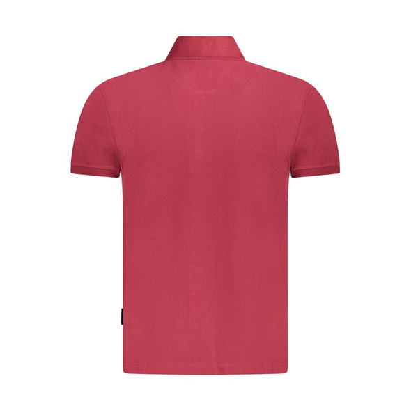 Napapijri Red Cotton Men Polo Shirt NA-35678 Napapijri Red Cotton Men Polo Shirt NA-35678
