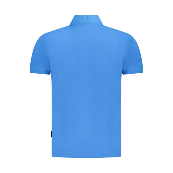 Napapijri Blue Cotton Men Polo Shirt Napapijri Blue Cotton Men Polo Shirt