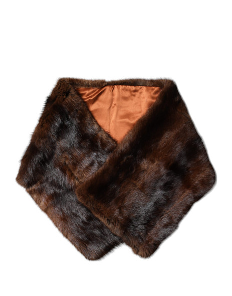 Black Brown Stripe Fur Shawl Wrap Scarf Black Brown Stripe Fur Shawl Wrap Scarf