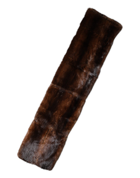 Black Brown Stripe Fur Shawl Wrap Scarf Black Brown Stripe Fur Shawl Wrap Scarf