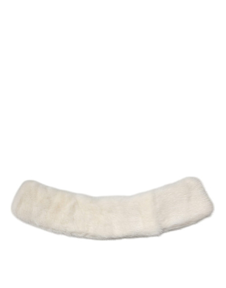 White Mink Fur Collar Women Neck Wrap Scarf White Mink Fur Collar Women Neck Wrap Scarf