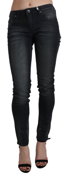 Acht Black Washed Low Waist Skinny Denim Trouser Acht Black Washed Low Waist Skinny Denim Trouser