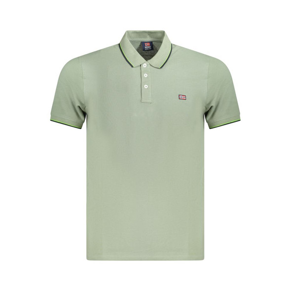 Norway 1963 Green Cotton Men Polo Shirt Norway 1963 Green Cotton Men Polo Shirt