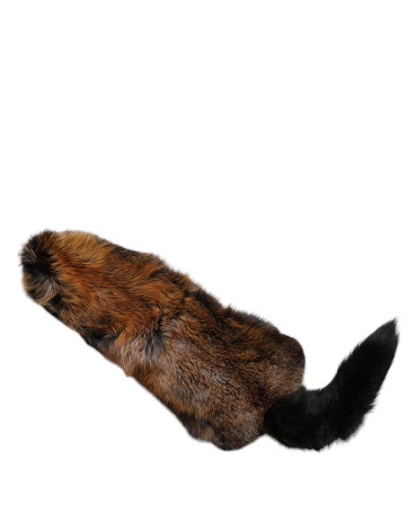 Dolce & Gabbana Brown Red Fox Fur Neck Warmer Winter Scarf Dolce & Gabbana Brown Red Fox Fur Neck Warmer Winter Scarf