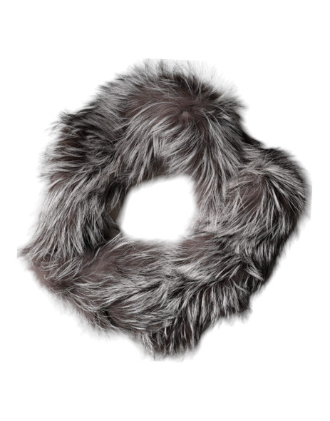 Dolce & Gabbana Gray Fox Fur Neck Wrap Warmer Winter Scarf Dolce & Gabbana Gray Fox Fur Neck Wrap Warmer Winter Scarf