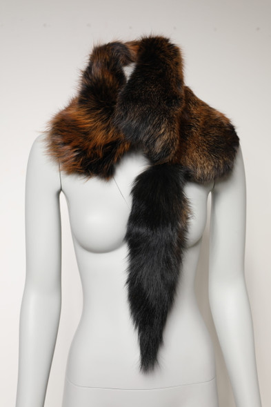 Dolce & Gabbana Brown Red Fox Fur Neck Warmer Winter Scarf MS7126 Dolce & Gabbana Brown Red Fox Fur Neck Warmer Winter Scarf MS7126