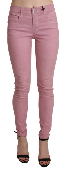 Acht Pink Mid Waist Skinny Stretch Denim Pant Acht Pink Mid Waist Skinny Stretch Denim Pant