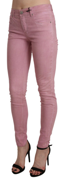 Acht Pink Mid Waist Skinny Stretch Denim Pant Acht Pink Mid Waist Skinny Stretch Denim Pant