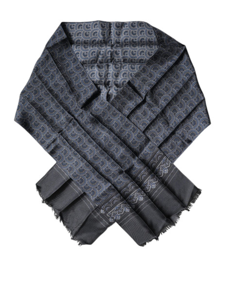 Dark Blue Fantasy Silk Neck Wrap Shawl Scarf Dark Blue Fantasy Silk Neck Wrap Shawl Scarf