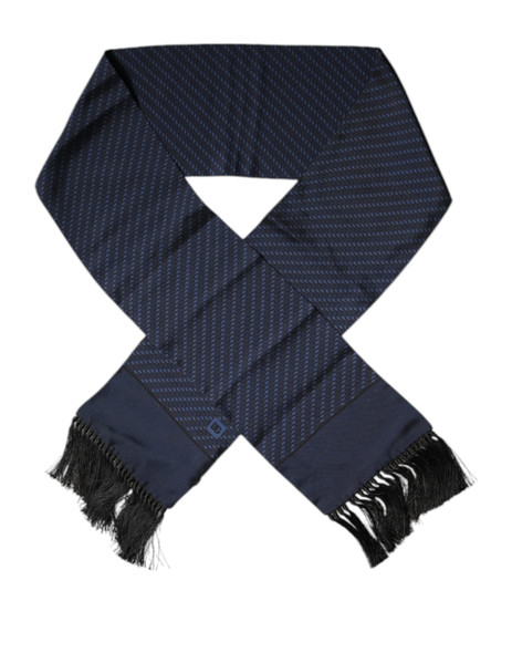 Dark Blue Fantasy Fringes Neck Wrap Scarf Dark Blue Fantasy Fringes Neck Wrap Scarf