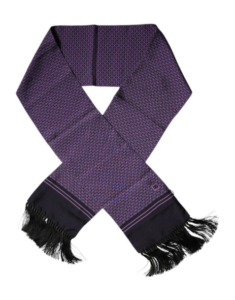 Purple Fantasy Silk Fringes Neck Wrap Scarf Purple Fantasy Silk Fringes Neck Wrap Scarf