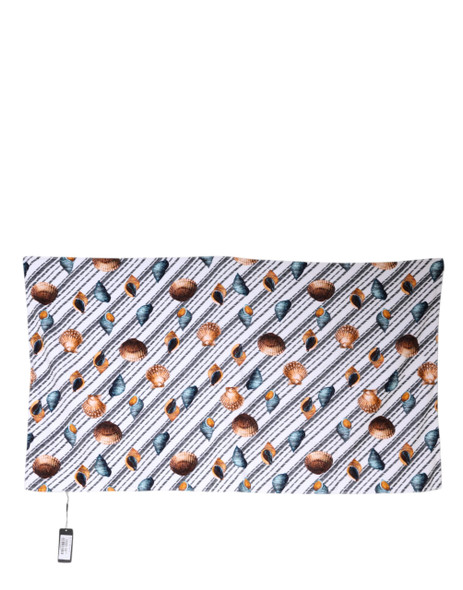 Multicolor Stripes Seashells Beach Towel MS7447 Multicolor Stripes Seashells Beach Towel MS7447