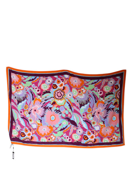 Multicolor Floral Print Cotton Beach Towel Multicolor Floral Print Cotton Beach Towel