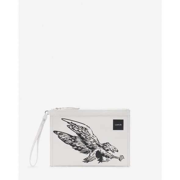 White Leather Men Pouch Wallet White Leather Men Pouch Wallet