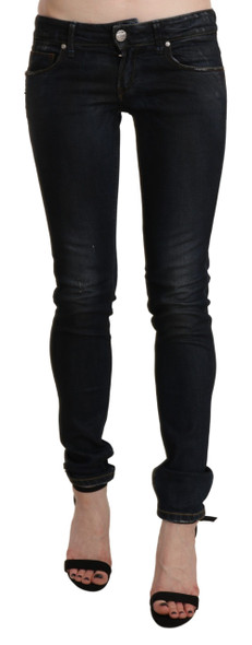 Acht Black Washed Low Waist Skinny Denim Jeans Acht Black Washed Low Waist Skinny Denim Jeans