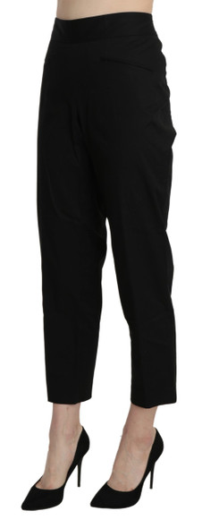 Black High Waist Straight Cropped Dress Pants Black High Waist Straight Cropped Dress Pants