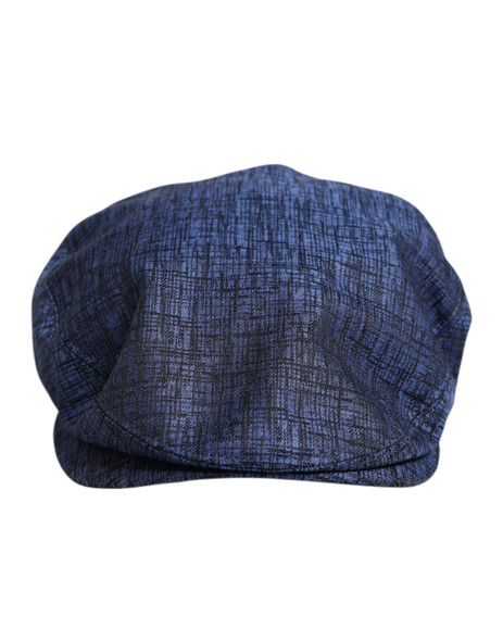 Dolce & Gabbana Blue Cotton Stretch Newsboy Hat Dolce & Gabbana Blue Cotton Stretch Newsboy Hat