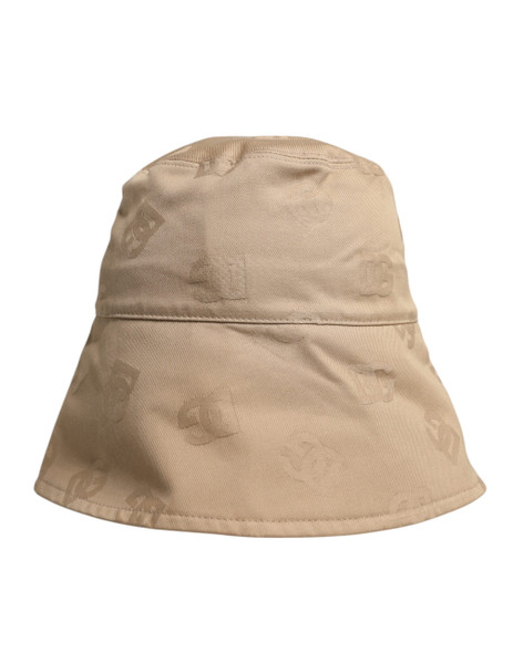 Beige Logo Monogram Cotton Bucket Cap Beige Logo Monogram Cotton Bucket Cap