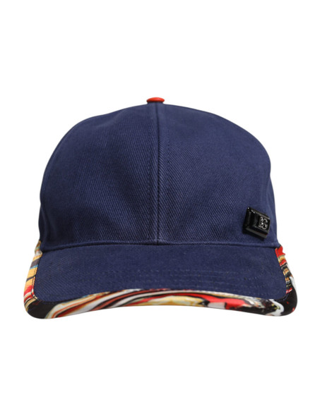 Dolce & Gabbana Blue Cotton 6 Panels Baseball Cap Dolce & Gabbana Blue Cotton 6 Panels Baseball Cap