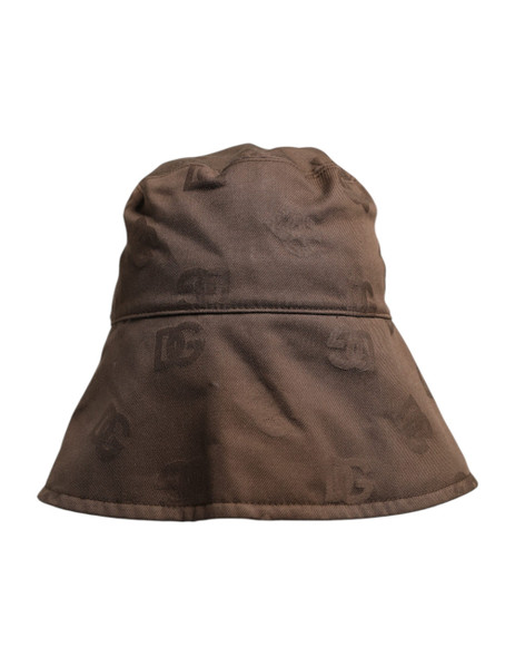Brown Logo Monogram Cotton Bucket Cap Brown Logo Monogram Cotton Bucket Cap