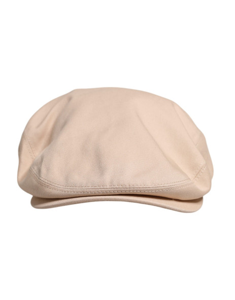 Beige Cotton Newsboy Capello Cabbie Hat Beige Cotton Newsboy Capello Cabbie Hat